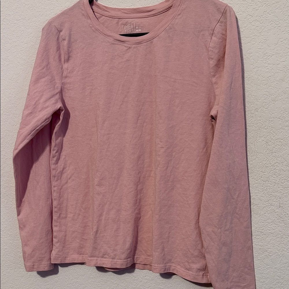 Time and Tru Soft Pink Long Sleeve Tee